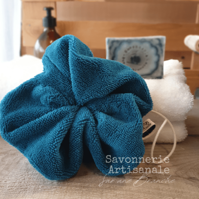 Fleur de douche en coton de bambou bio