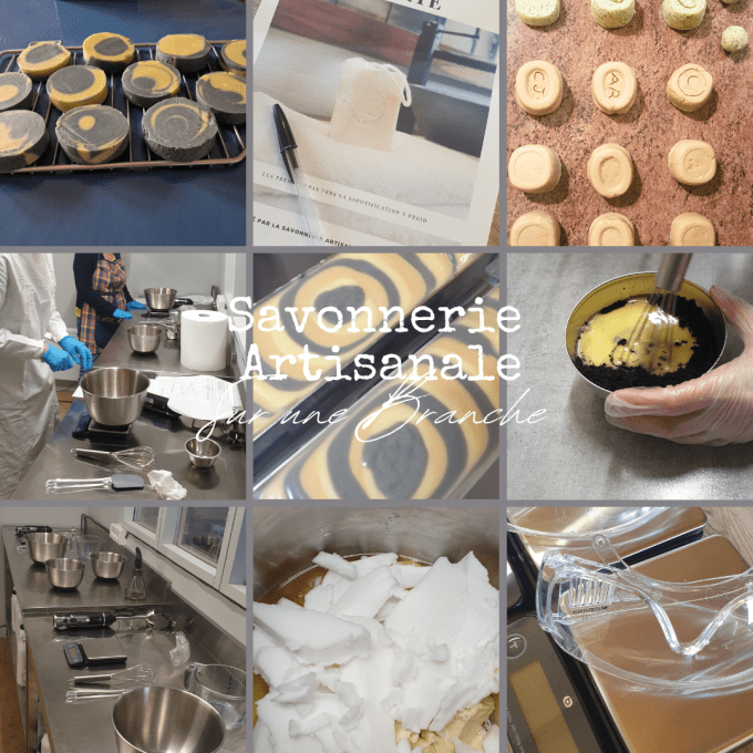Atelier de savonnerie artisanale « Sur une Branche » à Chazelles-sur-Lyon : fabrication de savons na