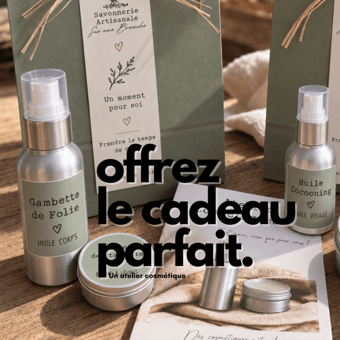 Carte cadeau atelier cosmétique naturel