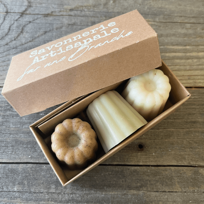 Coffret cadeau 3 savons cannelés