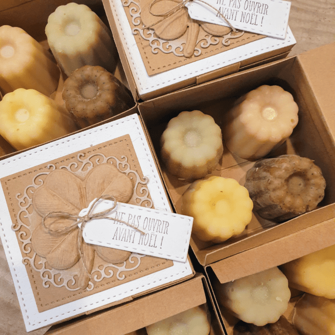 Coffret cadeau 4 savons cannelés 