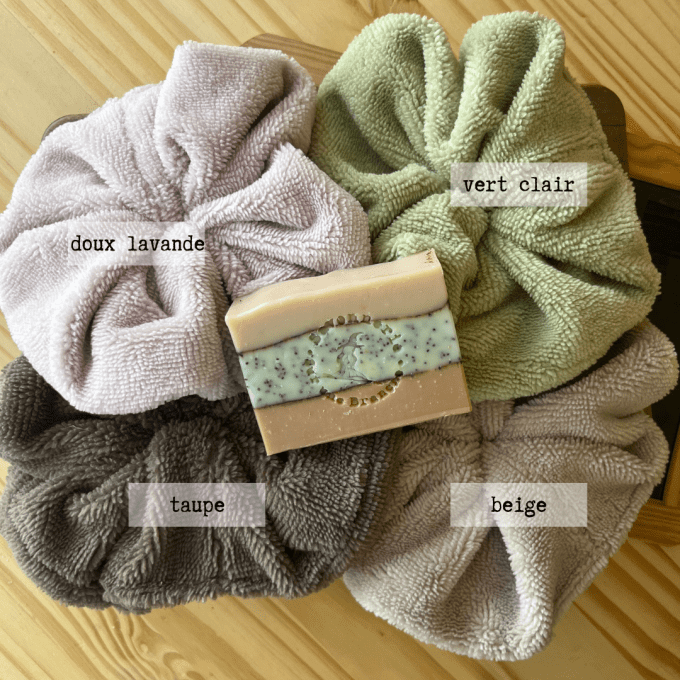 Fleur de douche en coton de bambou bio