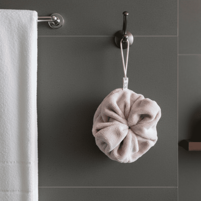 Fleur de douche en coton de bambou bio