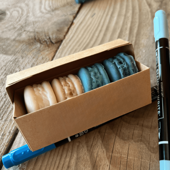 Coffret cadeaux 4 macarons-savons