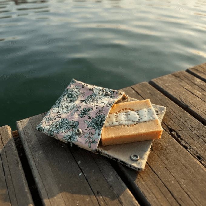 pochette imperméable pour savon solide transport voyage zéro déchet