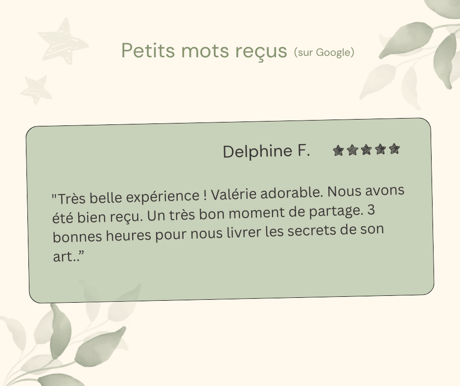 Témoignage client – Delphine F. – Avis sur un atelier savon partagé