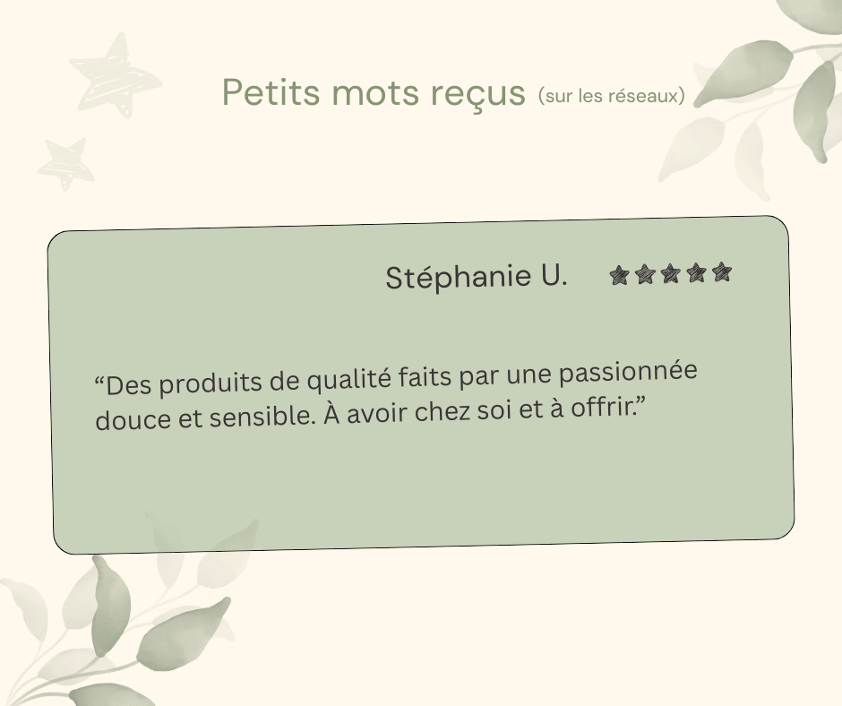 Témoignage client – Stéphane U. – Produits artisanaux faits avec douceur