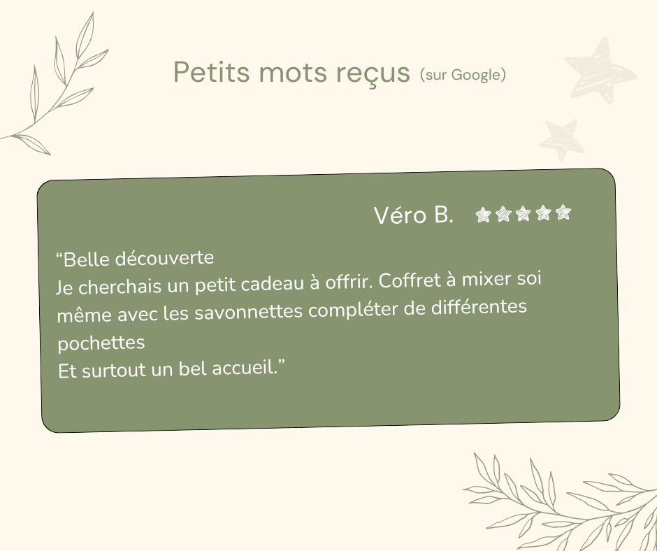 Témoignage client – Véro B. – Avis sur les coffrets cadeaux artisanaux