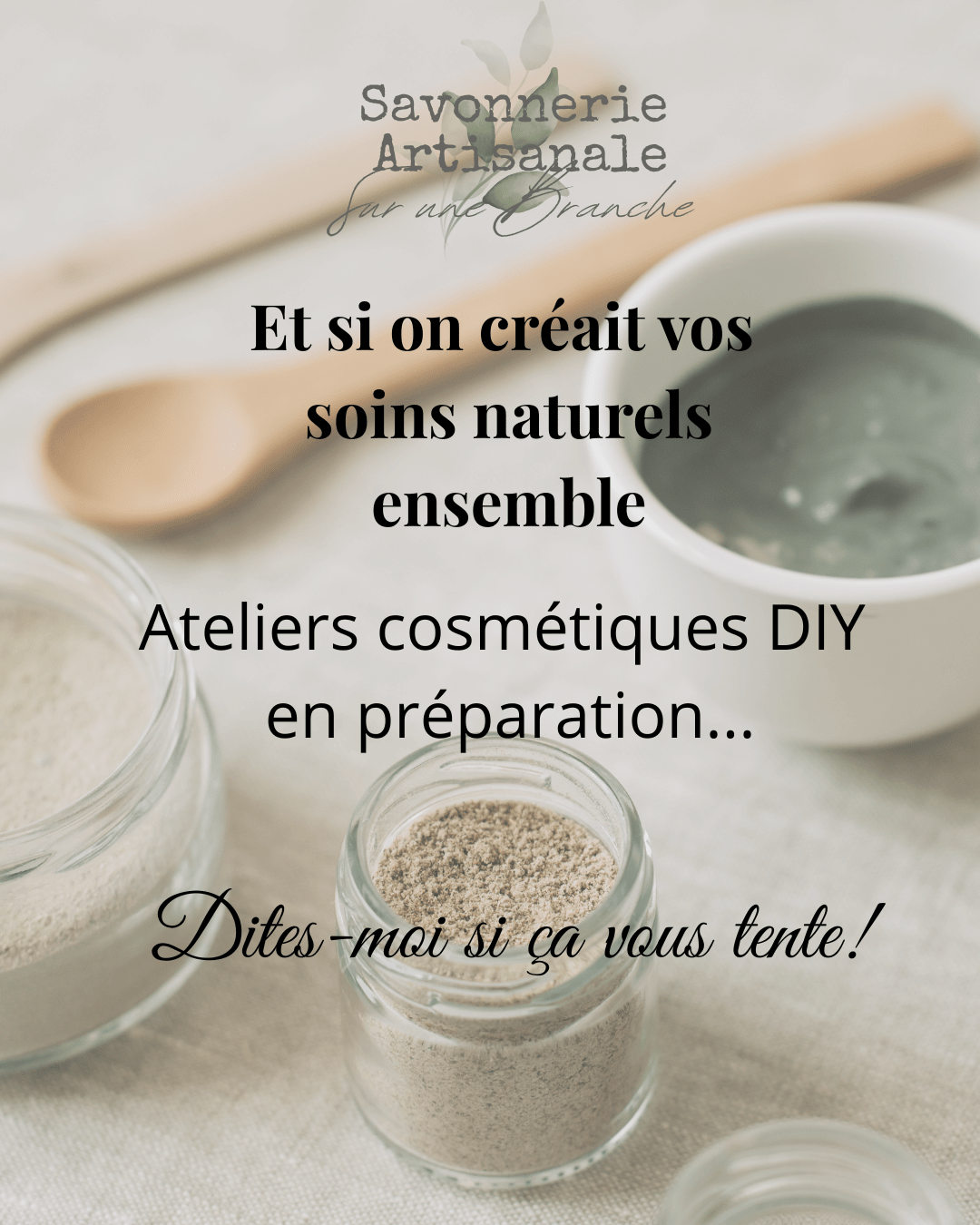Atelier cosmétique DIY – création de soins naturels chez Savonnerie Sur une Branche
