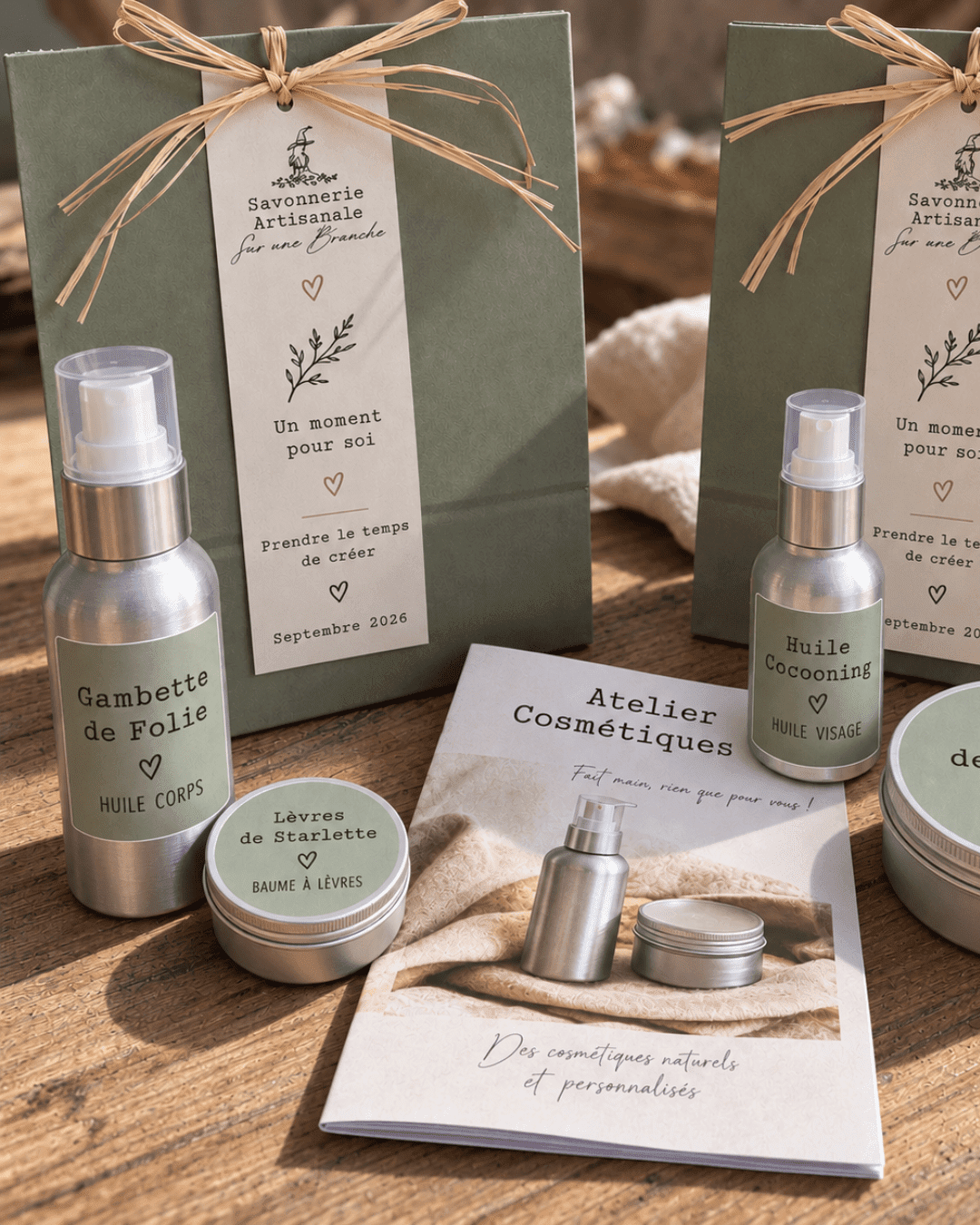 Cosmétiques réalisés en atelier cosmétique