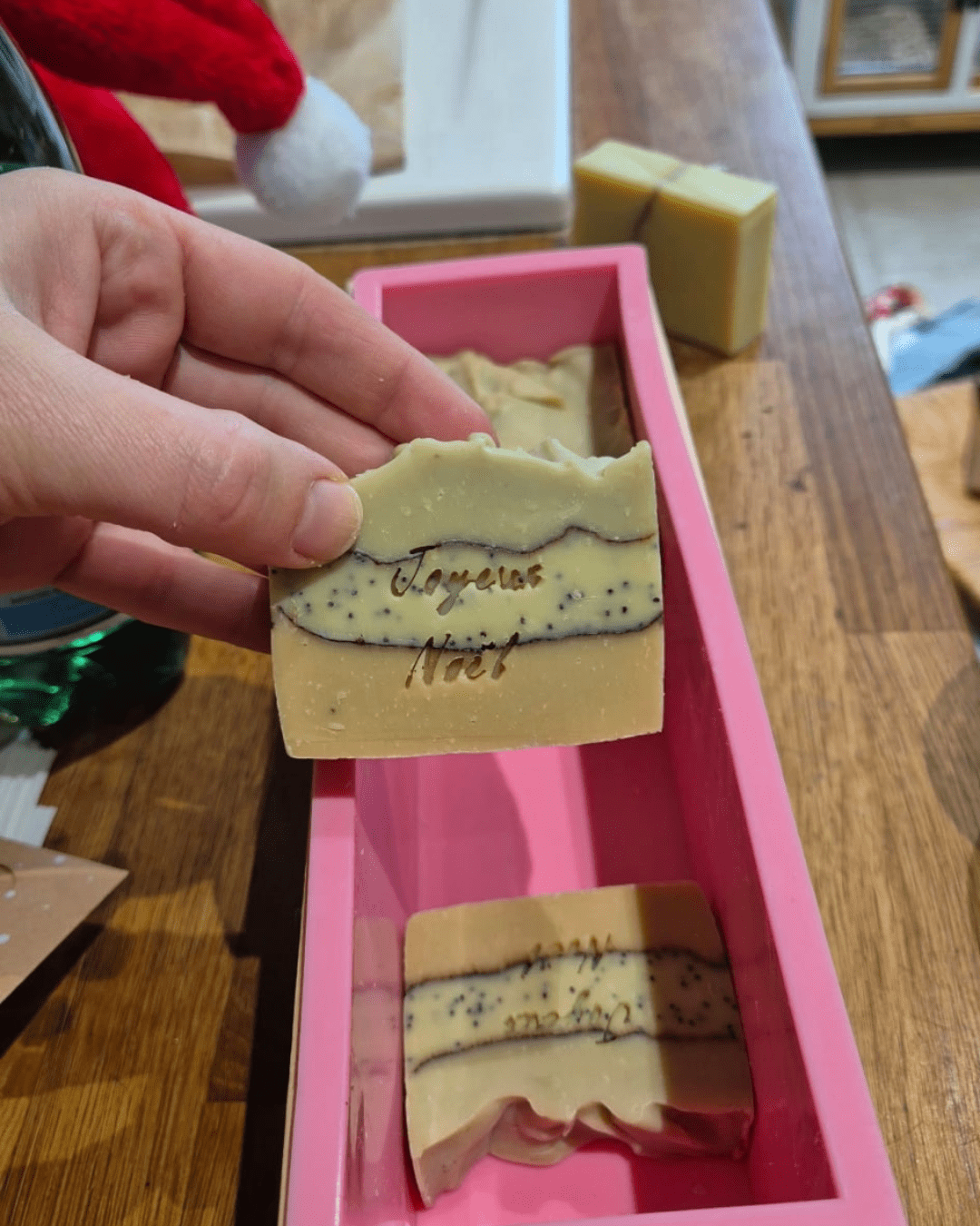 savon à offrir réaliser lors d'un atelier savon